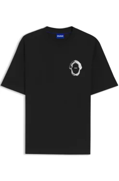 Cotton-jersey T-shirt with marine artwork