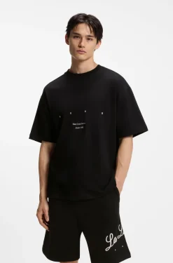 Cotton-jersey T-shirt with printed artwork
