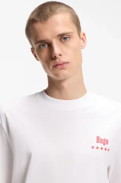 Cotton-jersey T-shirt with printed artwork