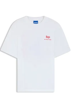 Cotton-jersey T-shirt with printed artwork