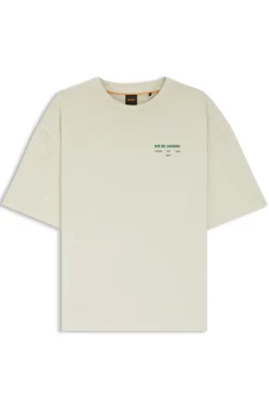 Cotton-jersey T-shirt with printed artwork