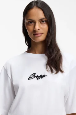 Cotton-jersey T-shirt with printed artwork