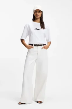 Cotton-jersey T-shirt with printed artwork