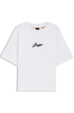 Cotton-jersey T-shirt with printed artwork