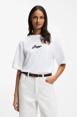 Cotton-jersey T-shirt with printed artwork