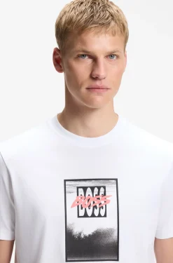 Cotton-jersey T-shirt with printed artwork
