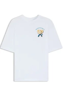 Cotton-jersey T-shirt with rear printed artwork
