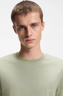 Cotton-jersey T-shirt with rear graphic
