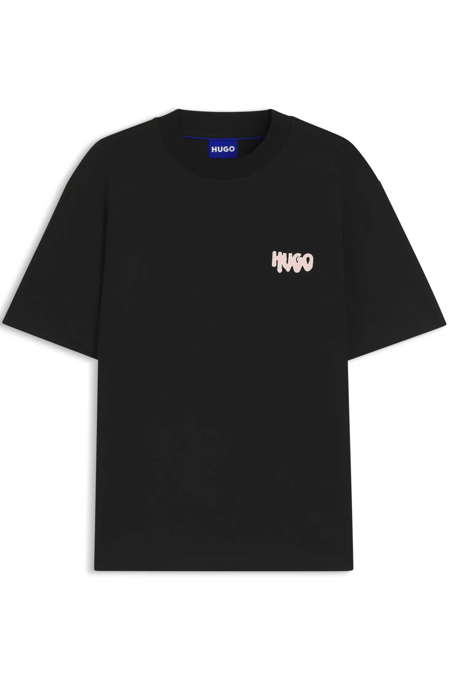 Cotton-jersey T-shirt with rear logo artwork