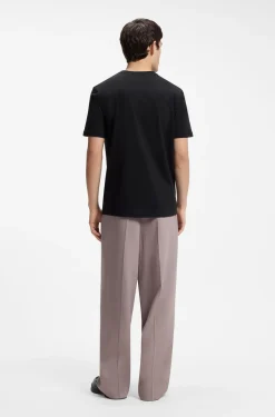 Cotton-jersey T-shirt with spaced-out logo