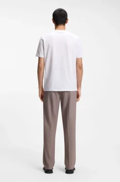 Cotton-jersey T-shirt with spaced-out logo