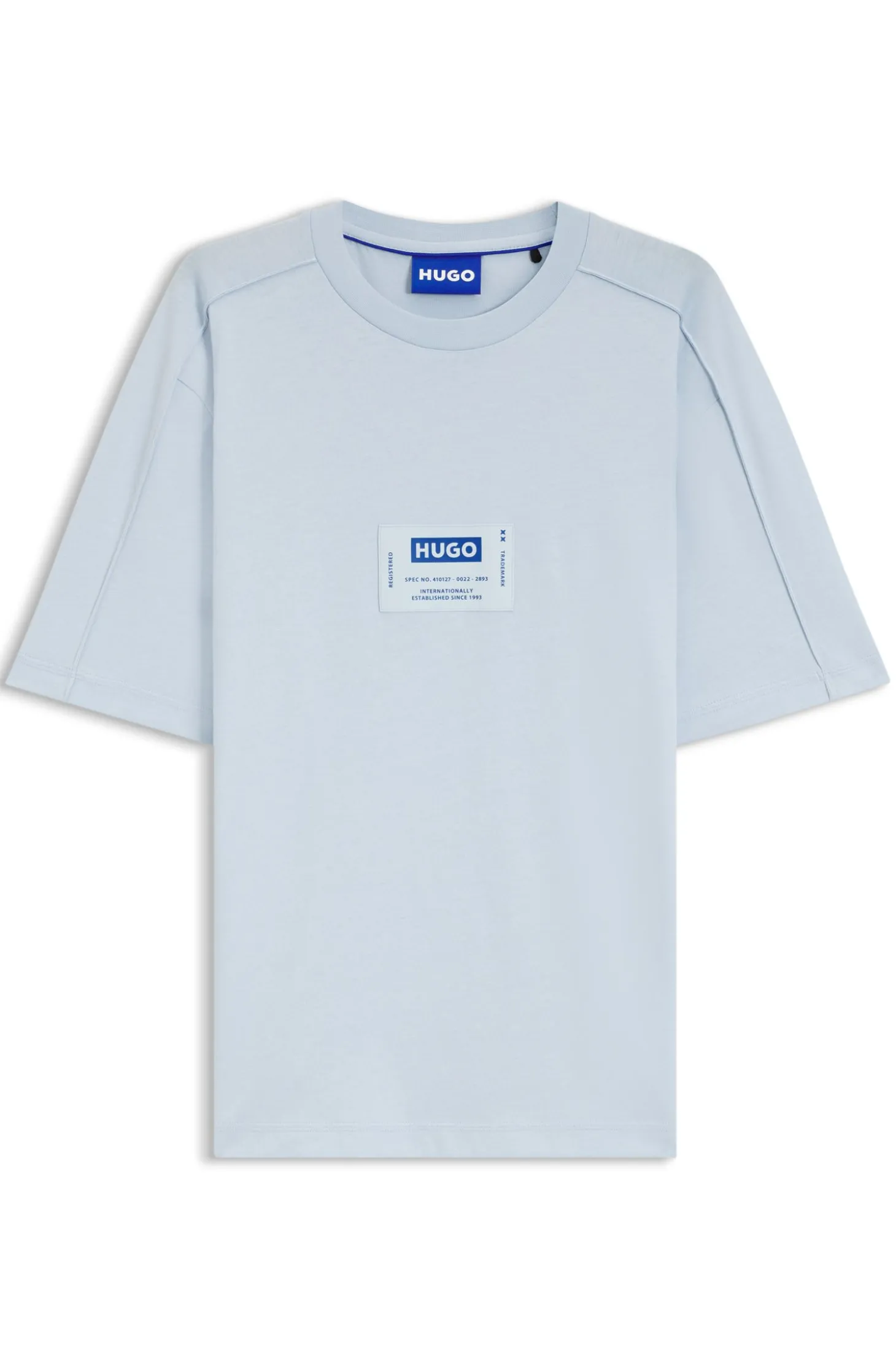 Cotton-jersey T-shirt with workwear logo label