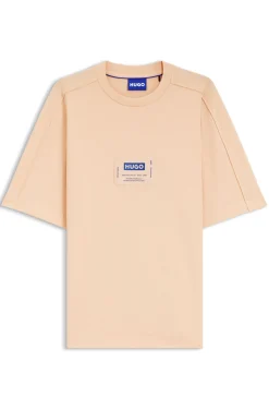 Cotton-jersey T-shirt with workwear logo label