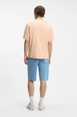 Cotton-jersey T-shirt with workwear logo label