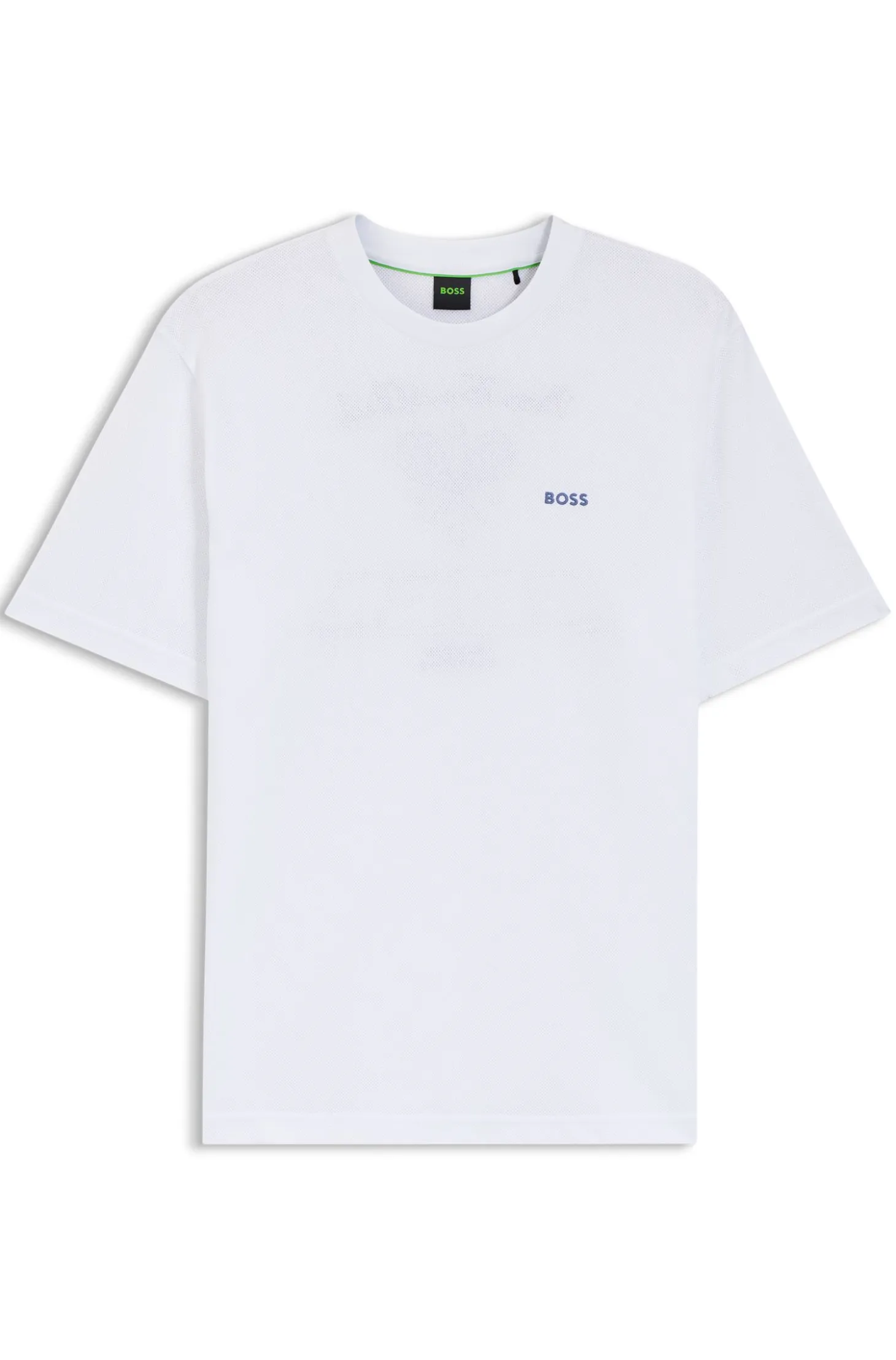 Cotton-mesh T-shirt with embroidered artwork