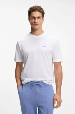 Cotton-mesh T-shirt with embroidered artwork