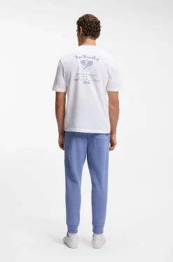 Cotton-mesh T-shirt with embroidered artwork