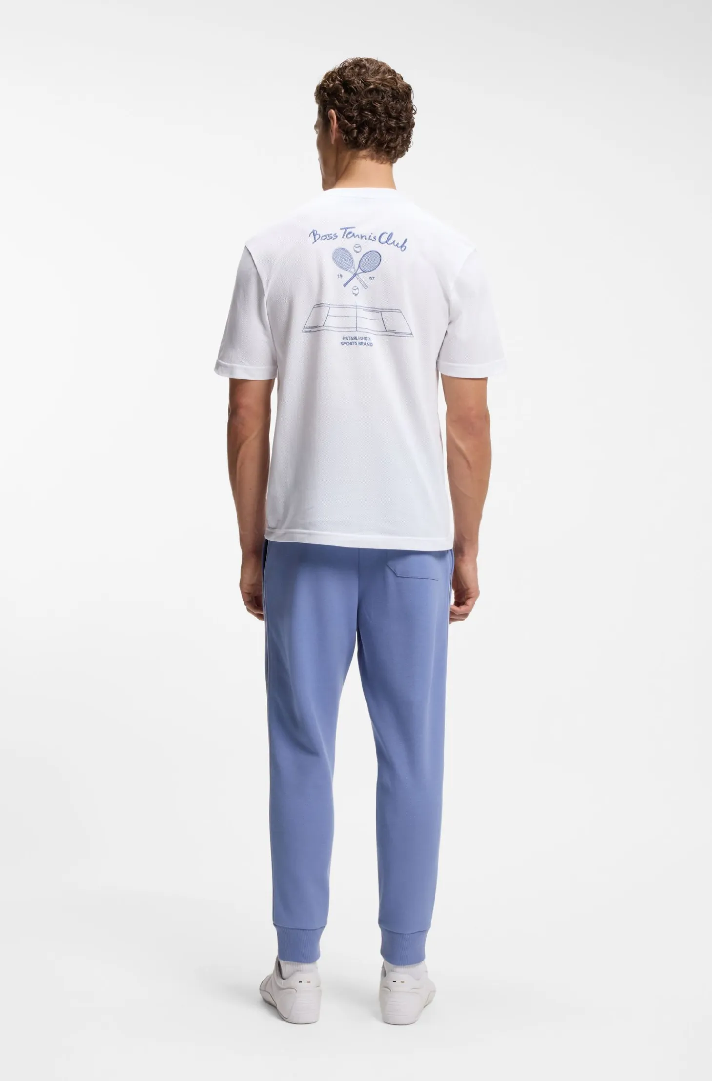 Cotton-mesh T-shirt with embroidered artwork