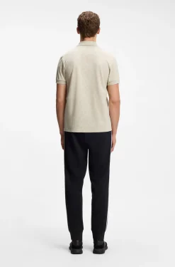Cotton-piqué polo shirt with all-over print