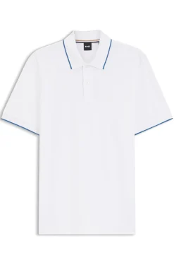 Cotton-piqué polo shirt with embroidered logo