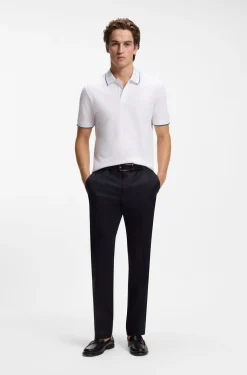 Cotton-piqué polo shirt with embroidered logo