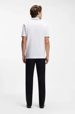 Cotton-piqué polo shirt with embroidered logo