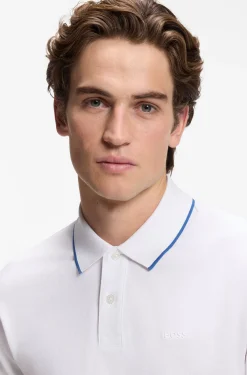 Cotton-piqué polo shirt with embroidered logo