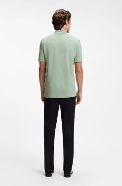 Cotton-piqué polo shirt with embroidered logo