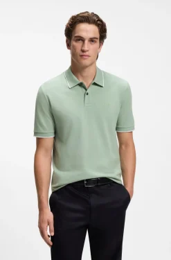 Cotton-piqué polo shirt with embroidered logo