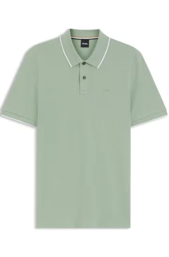 Cotton-piqué polo shirt with embroidered logo