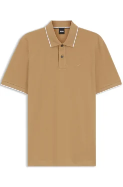 Cotton-piqué polo shirt with embroidered logo