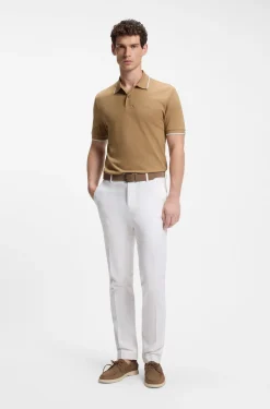 Cotton-piqué polo shirt with embroidered logo