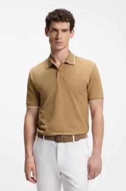 Cotton-piqué polo shirt with embroidered logo