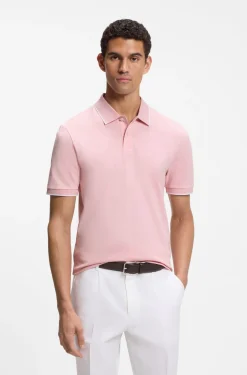 Cotton-piqué polo shirt with embroidered logo