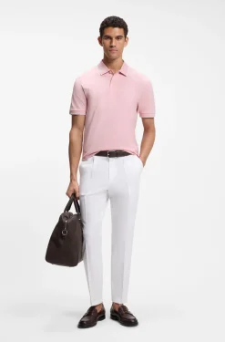 Cotton-piqué polo shirt with embroidered logo