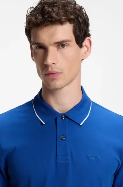 Cotton-piqué polo shirt with embroidered logo