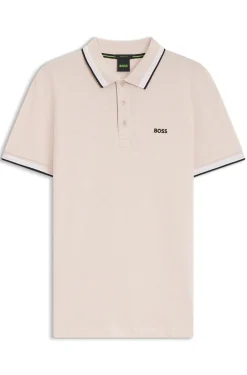 Cotton piqué polo shirt with logo details