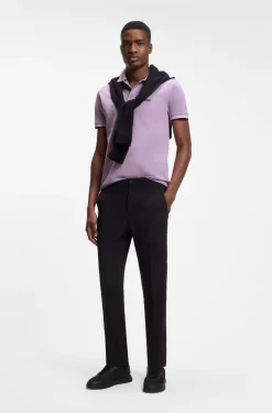 Cotton piqué polo shirt with logo details