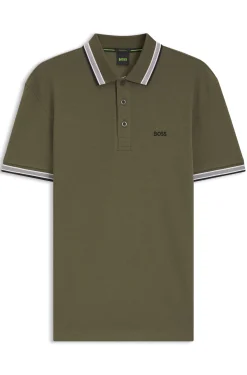 Cotton piqué polo shirt with logo details
