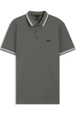 Cotton piqué polo shirt with logo details