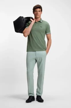 Cotton piqué polo shirt with logo details