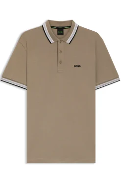 Cotton piqué polo shirt with logo details