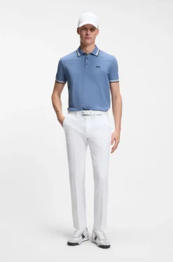 Cotton piqué polo shirt with logo details