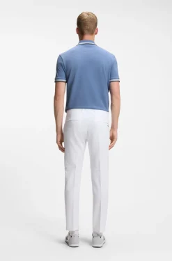 Cotton piqué polo shirt with logo details