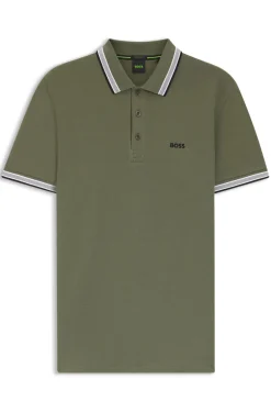 Cotton piqué polo shirt with logo details