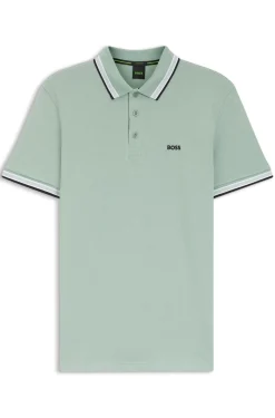 Cotton piqué polo shirt with logo details