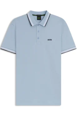 Cotton piqué polo shirt with logo details