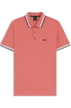Cotton piqué polo shirt with logo details