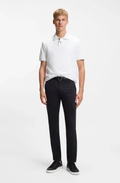 Cotton-piqué polo shirt with logo detail