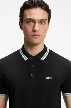 Cotton piqué polo shirt with logo details